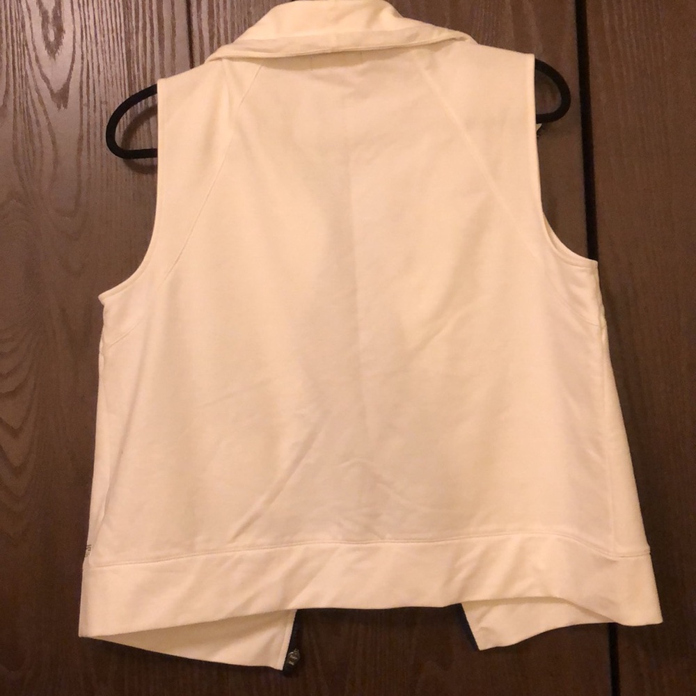 CHAPS SPORT RALPH LAUREN MEDIUM MOCK NECK KNIT VEST WHITE NAVY FULL ZIP  #089 - Picture 2 of 10
